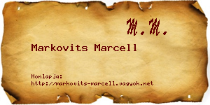 Markovits Marcell névjegykártya